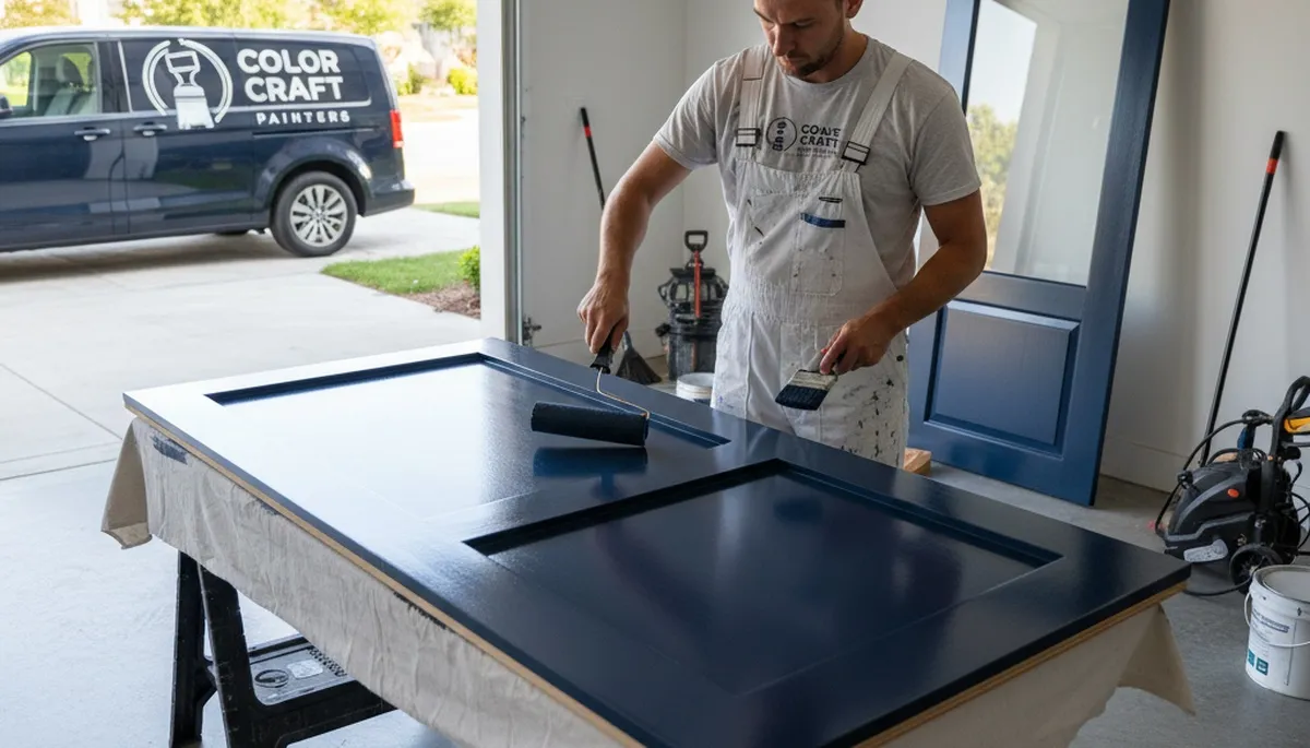 Professional door painting in Palm Springs CA for sun-resistant residential entryway finishes