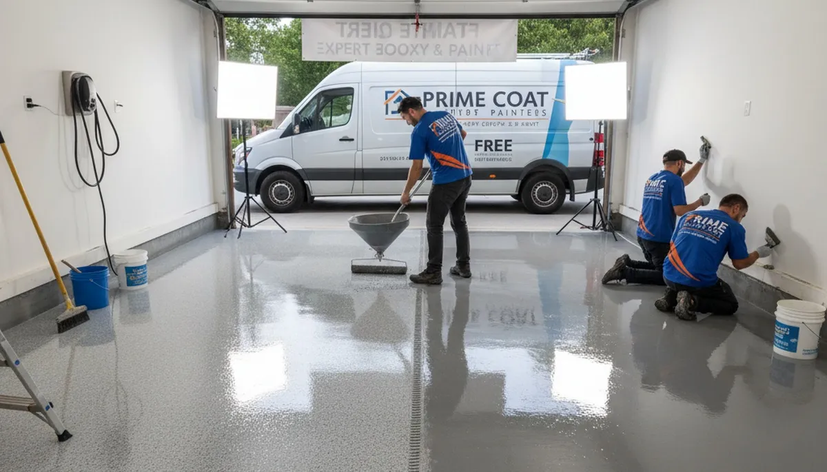 Professional garage floor coating in Palm Springs, CA with heat‑resistant, durable desert protection