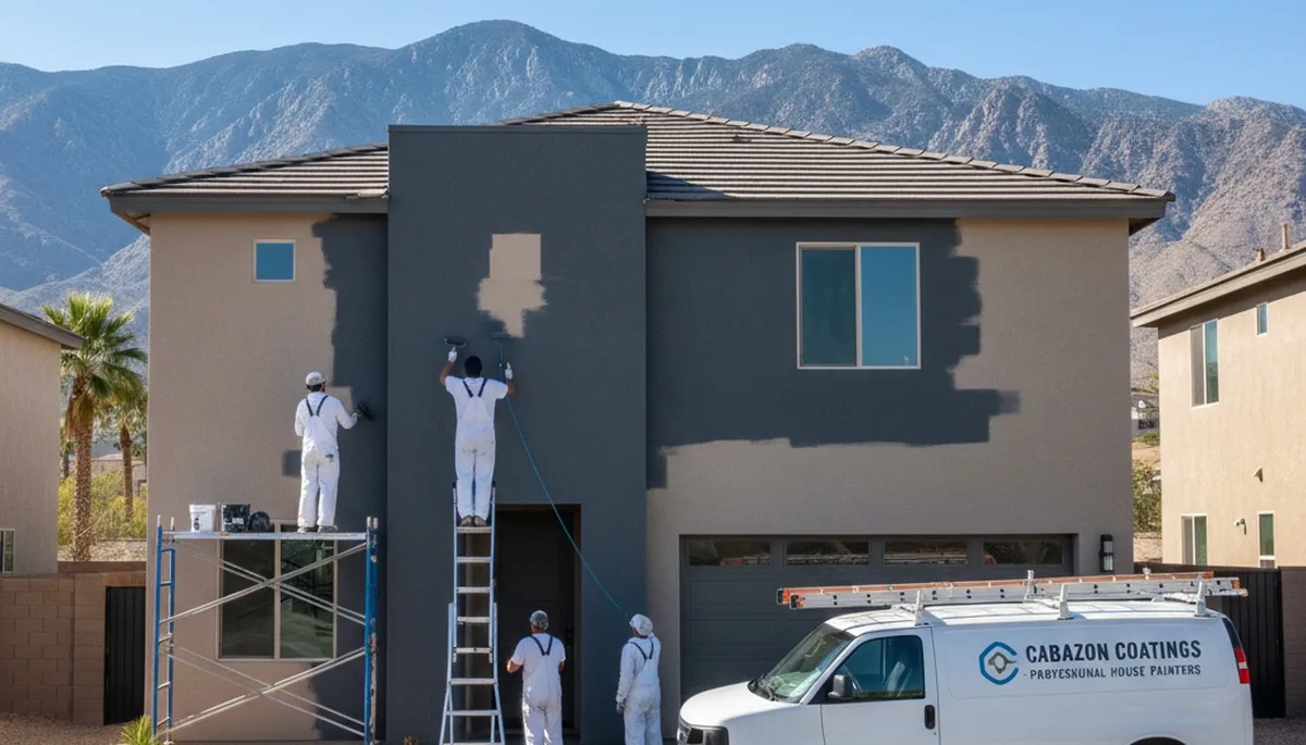 Palm Springs, CA house painting service by Painting Palm Springs CA on a residential exterior