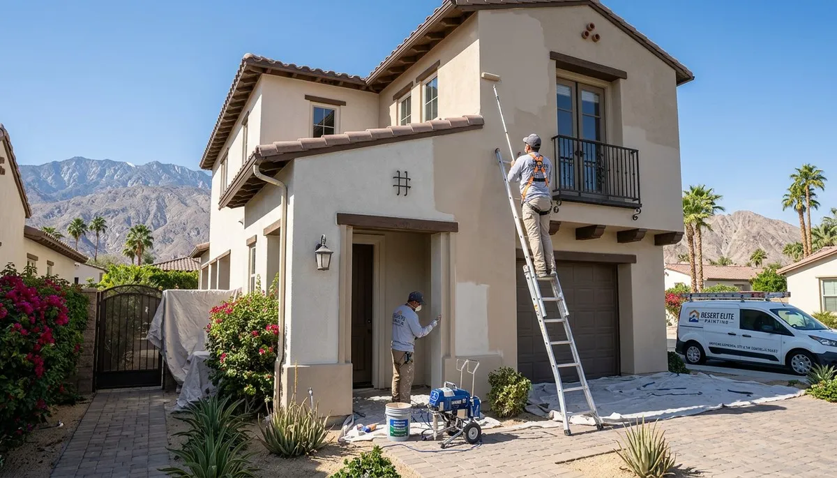 Professional house painters in Palm Springs, CA providing expert residential exterior painting services
